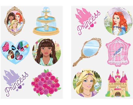 (6) MINI PRINCESS TATTOOS  96S