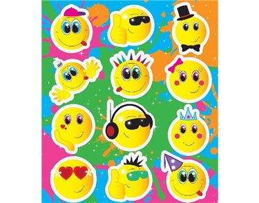 (12) MINI SMILE STICKERS  120S