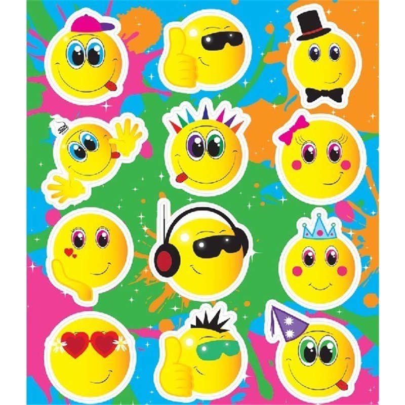 (12) MINI SMILE STICKERS  120S