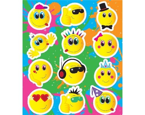 (12) MINI SMILE STICKERS  120S