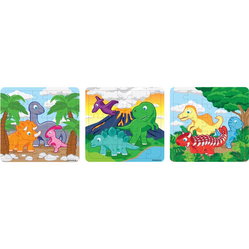 13X13CM PUZZLE DINOSAUR  108S