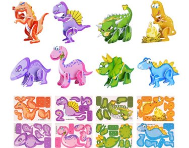 DINOSAUR 3-D PUZZLES  144S