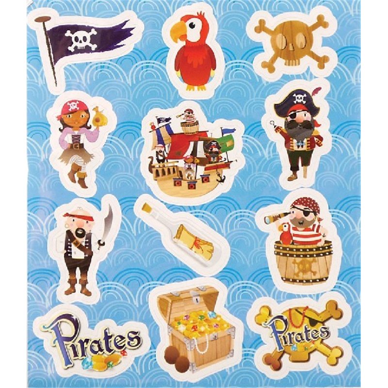 (12) MINI PIRATE STICKERS  120S