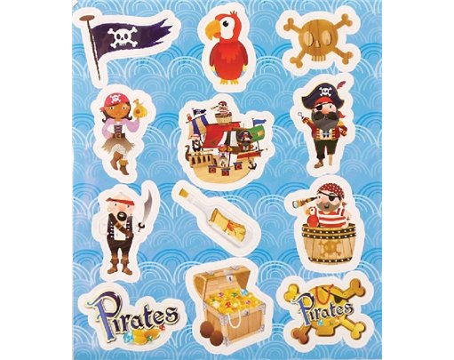 (12) MINI PIRATE STICKERS  120S
