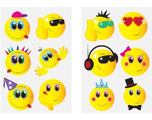 (6) MINI SMILE TATTOOS  96S
