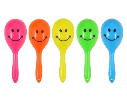 7CM 5ASST MINI SMILE MARACAS  108S
