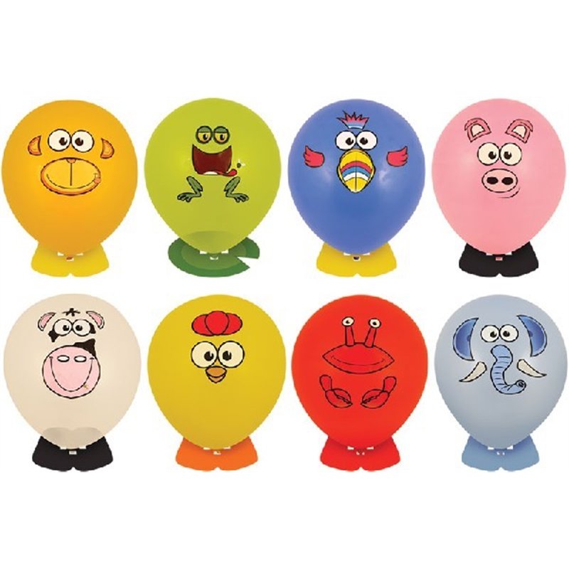 8ASST ANIMAL BALLOON HEADS  240S