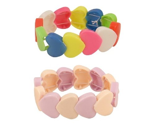 5.5CM ASST HEART BRACELET  60S