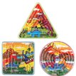 3ASST PUZZLE MAZE DINOSAUR  96S