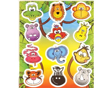 10X11.5CM JUNGLE STICKERS  120S