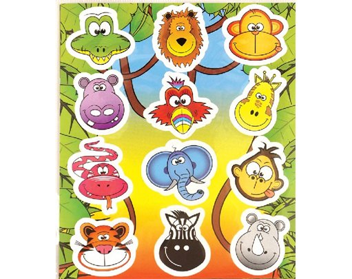 10X11.5CM JUNGLE STICKERS  120S