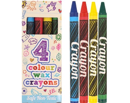 (4) WAX CRAYONS  120S