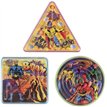 3ASST SHAPES SUPER HERO MAZE PUZZLE  96S