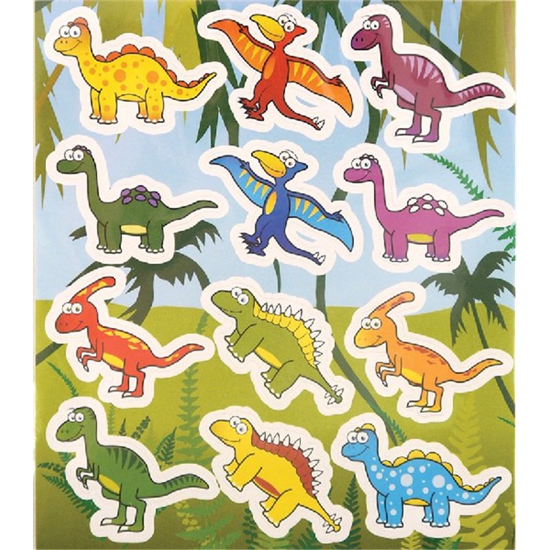(12) DINOSAUR STICKERS  120S