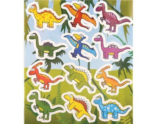 (12) DINOSAUR STICKERS  120S
