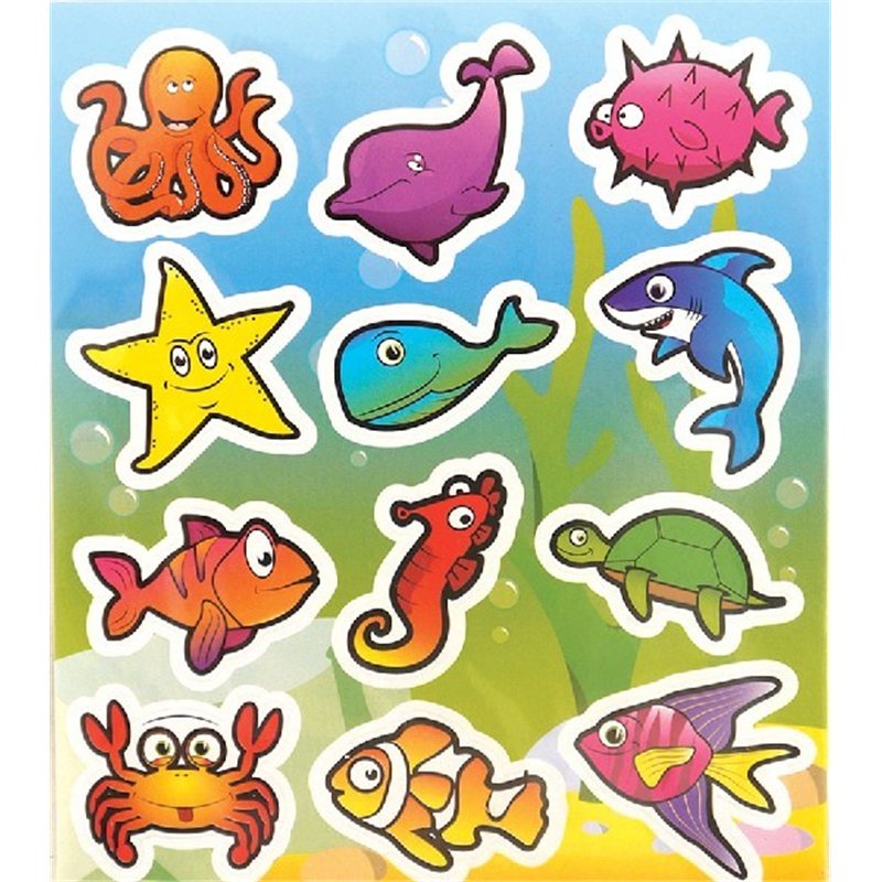 (12) SEALIFE STICKERS  120S