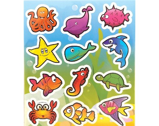 (12) SEALIFE STICKERS  120S