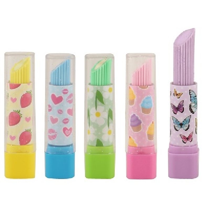 5ASST LIPSTICK ERASER  84S