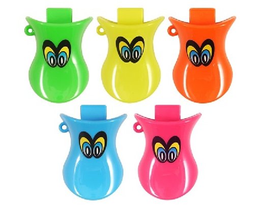5ASST COLOURS DUCK WHISTLES  36S