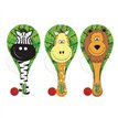 3ASST 22CM WOODEN JUNGLE PADDLE BAT/BALL