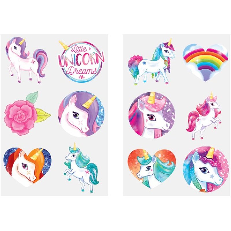 (6) UNICORN MINI TATTOOS  96S