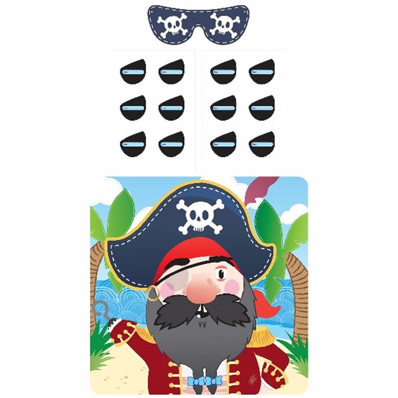 14PC STICK THE EYE PATCH ON THE PIRATE GAME