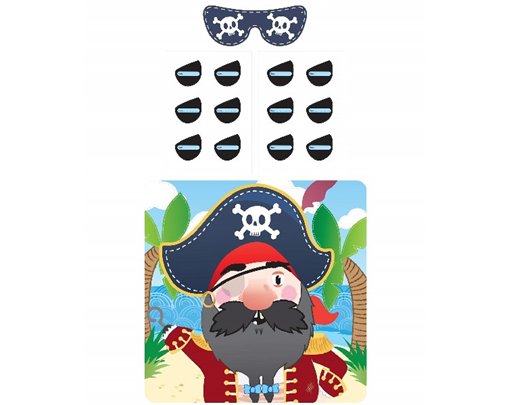 14PC STICK THE EYE PATCH ON THE PIRATE GAME