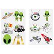 6PC 4CM ALIEN TATTOO SHEET  96S