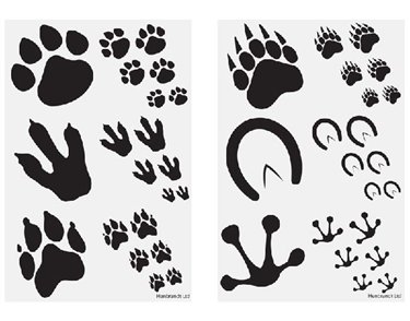 6PC 4CM ANIMAL PRINT TATTOO SHEET  96S