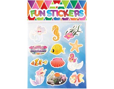 12PC MERMAID STICKER SHEET  120S