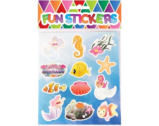 12PC MERMAID STICKER SHEET  120S