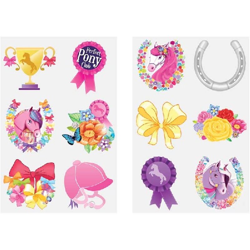 6PC 2ASST PONIES TATTOOS  96S