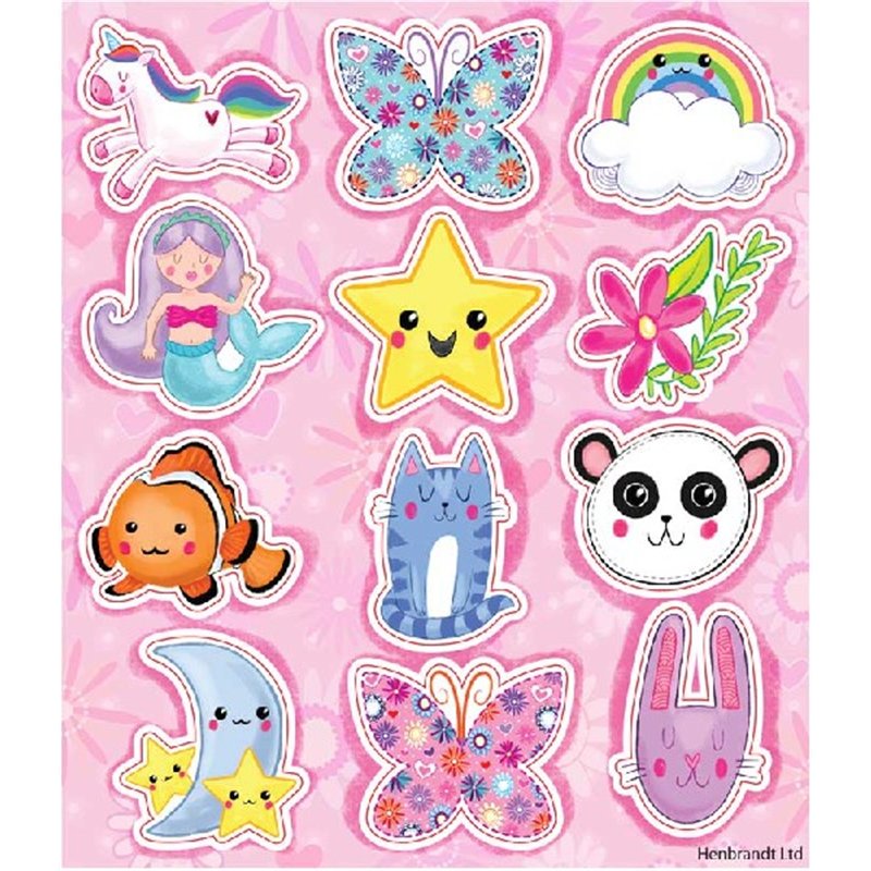 12PC CUTE STICKER SHEET  120S