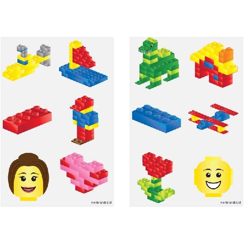 6PC 2ASST BRICKZ TATTOOS  96S