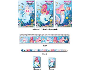 5PC MERMAIDS STATIONERY SET  24S