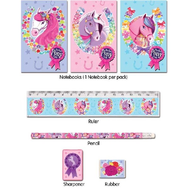 5PC PONIES STATIONERY SET  24S