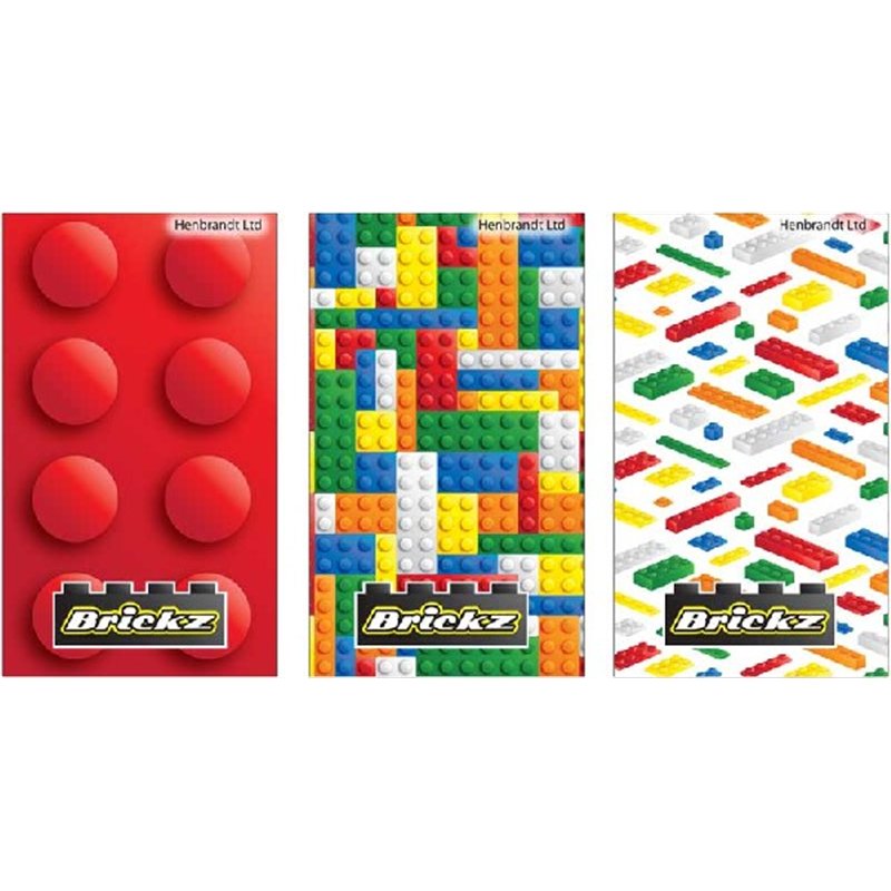 3ASST BRICKZ NOTEBOOK  168S