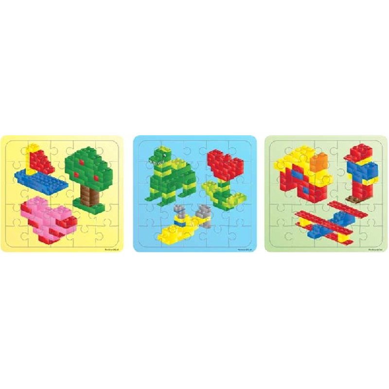 3ASST BRICKZ PUZZLE  108S