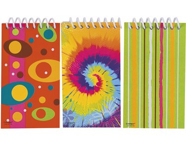 6PK MINI SPIRAL NOTEBOOKS NET BAG