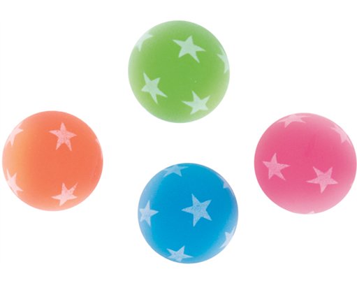 8PK GLOW IN THE DARK BOUNCY BALL