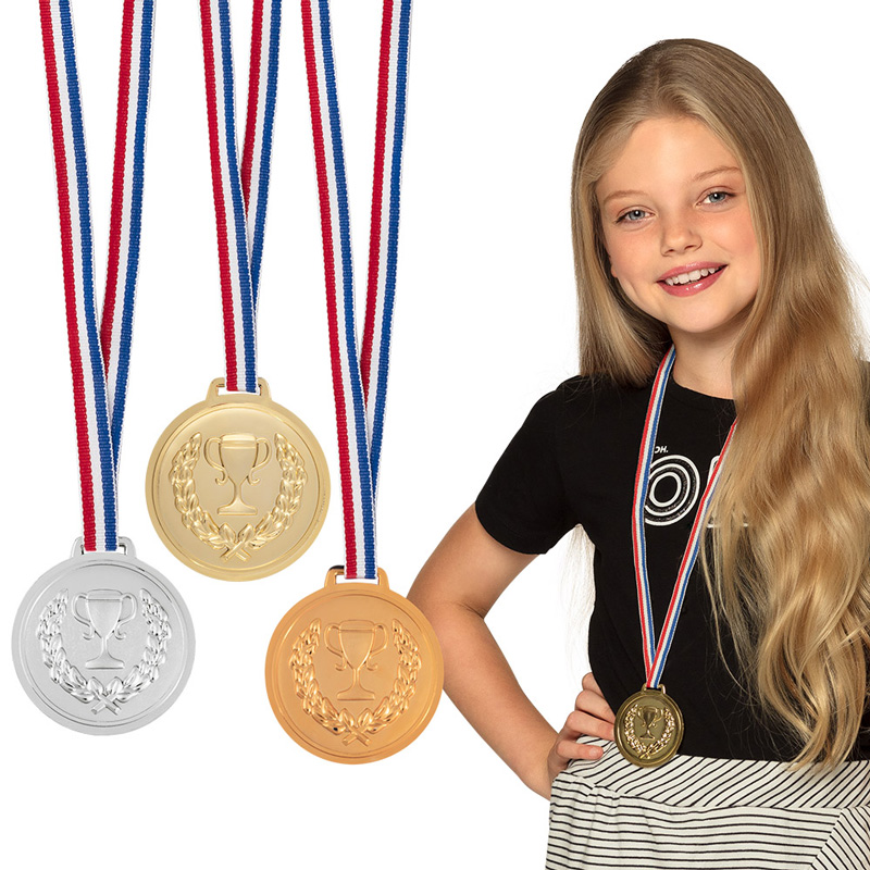 3PK 6cm GOLD/SILVER/BRONZE PODIUM MEDALS