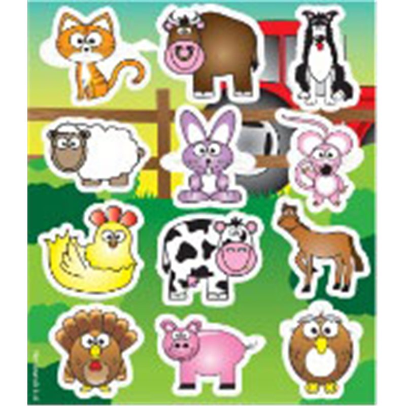 12PC FARM STICKERS 120S