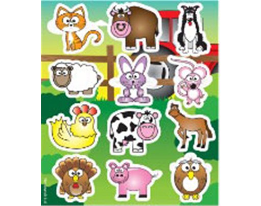 12PC FARM STICKERS 120S