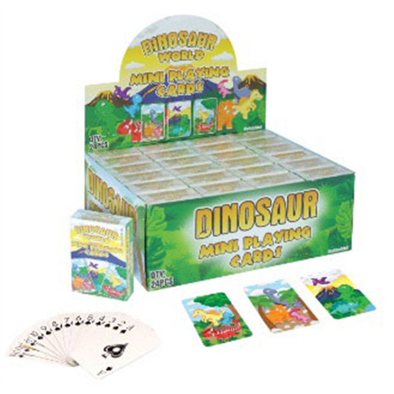 MINI DINOSAUR PLAYING CARDS 24S