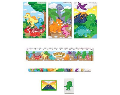 5PC DINOSAUR STATIONERY SET 24S
