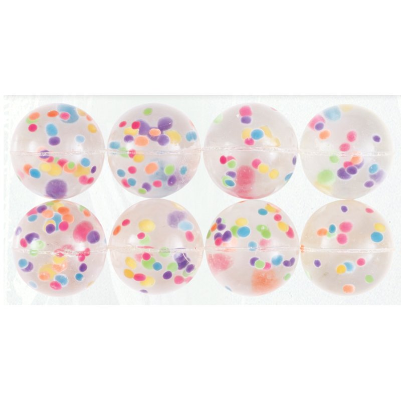 8PK CONFETTI FILLED BOUNCY BALLS