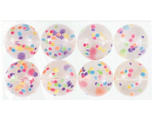8PK CONFETTI FILLED BOUNCY BALLS