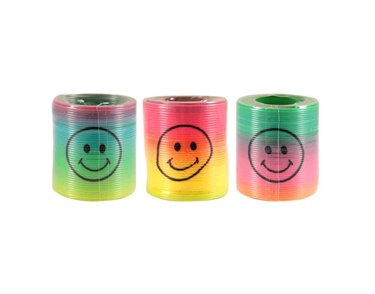 4.2cm RAINBOW SMILE FACE SPRING 80S