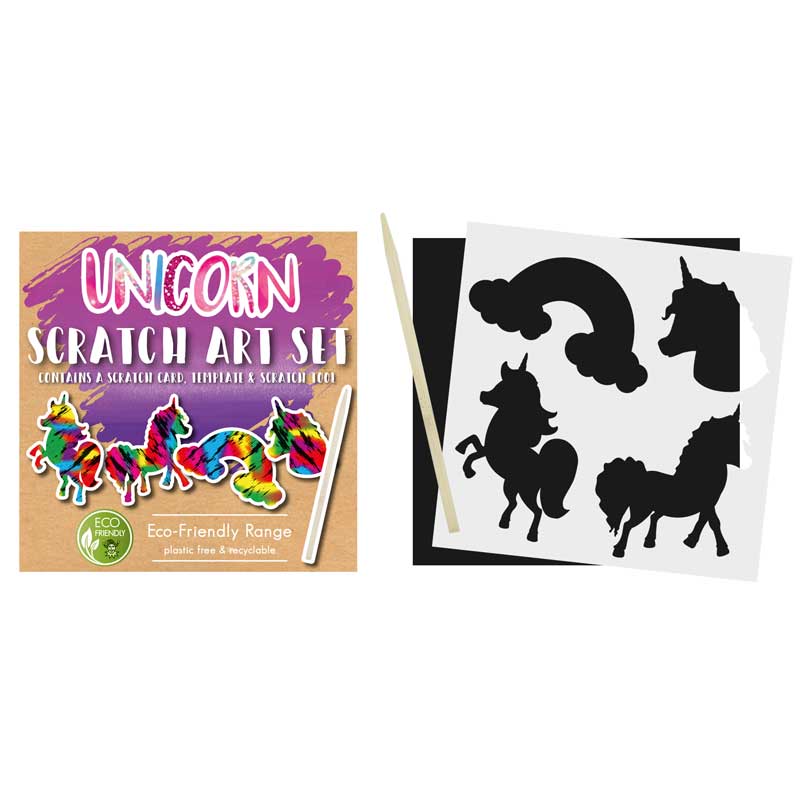 UNICORN MINI MAGIC COLOUR SCRATCH SET 108S