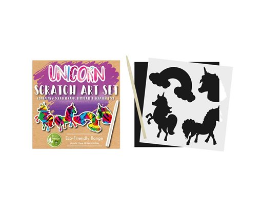 UNICORN MINI MAGIC COLOUR SCRATCH SET 108S